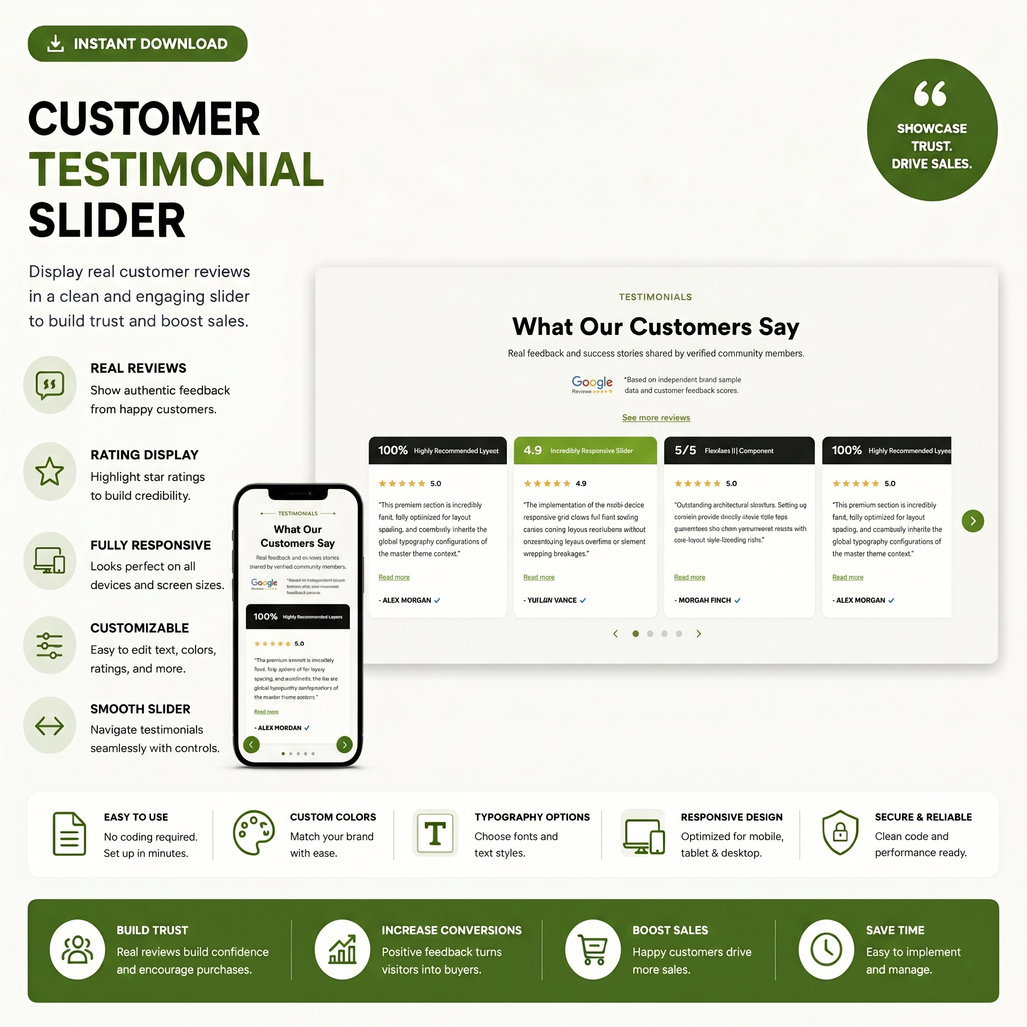 Customer Review Slider