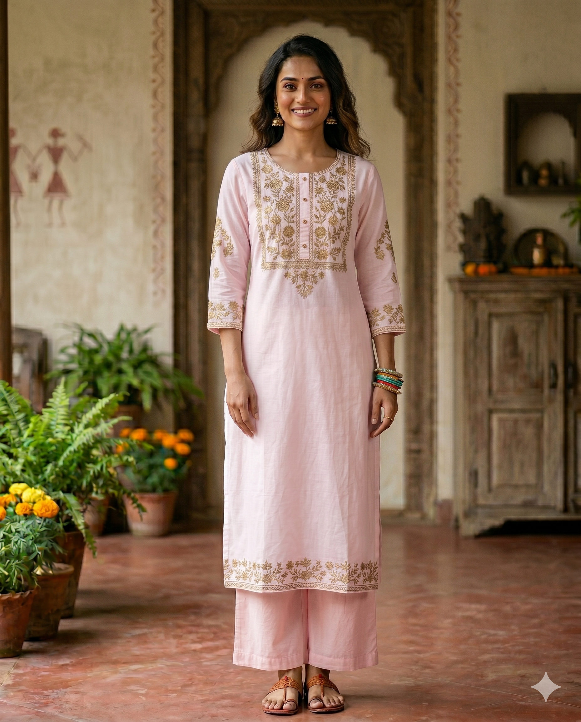 Pink Ethnic Kurti