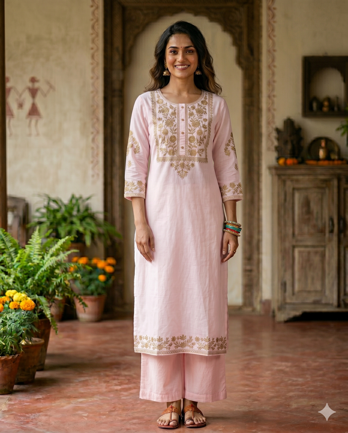 Pink Ethnic Kurti