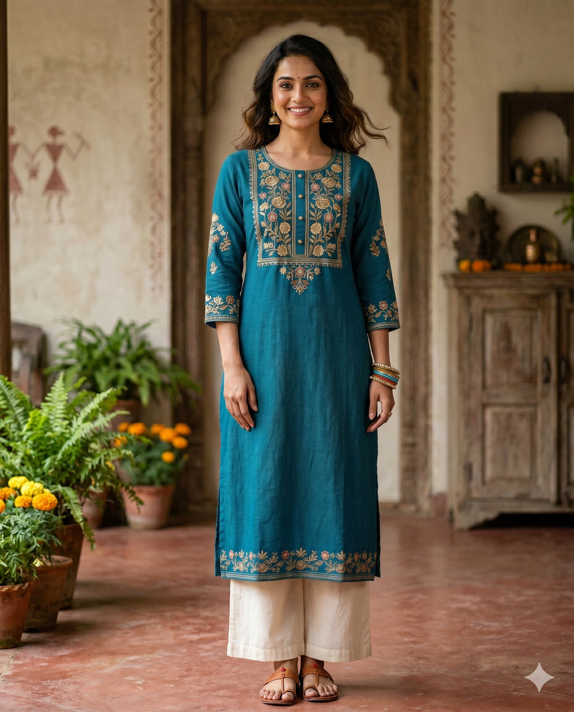Blue Ethnic Kurti