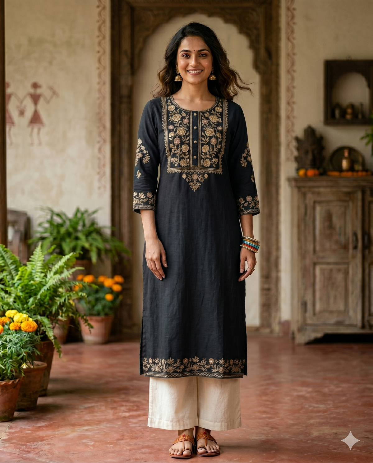 Black Ethnic Kurti