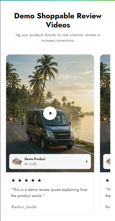 Customer Video Testimonial with Product Tagging
