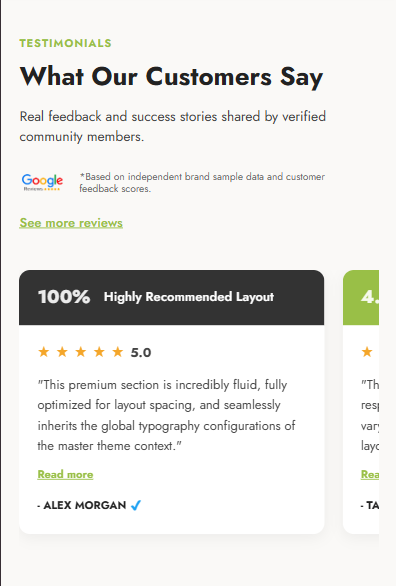 Customer Review Slider